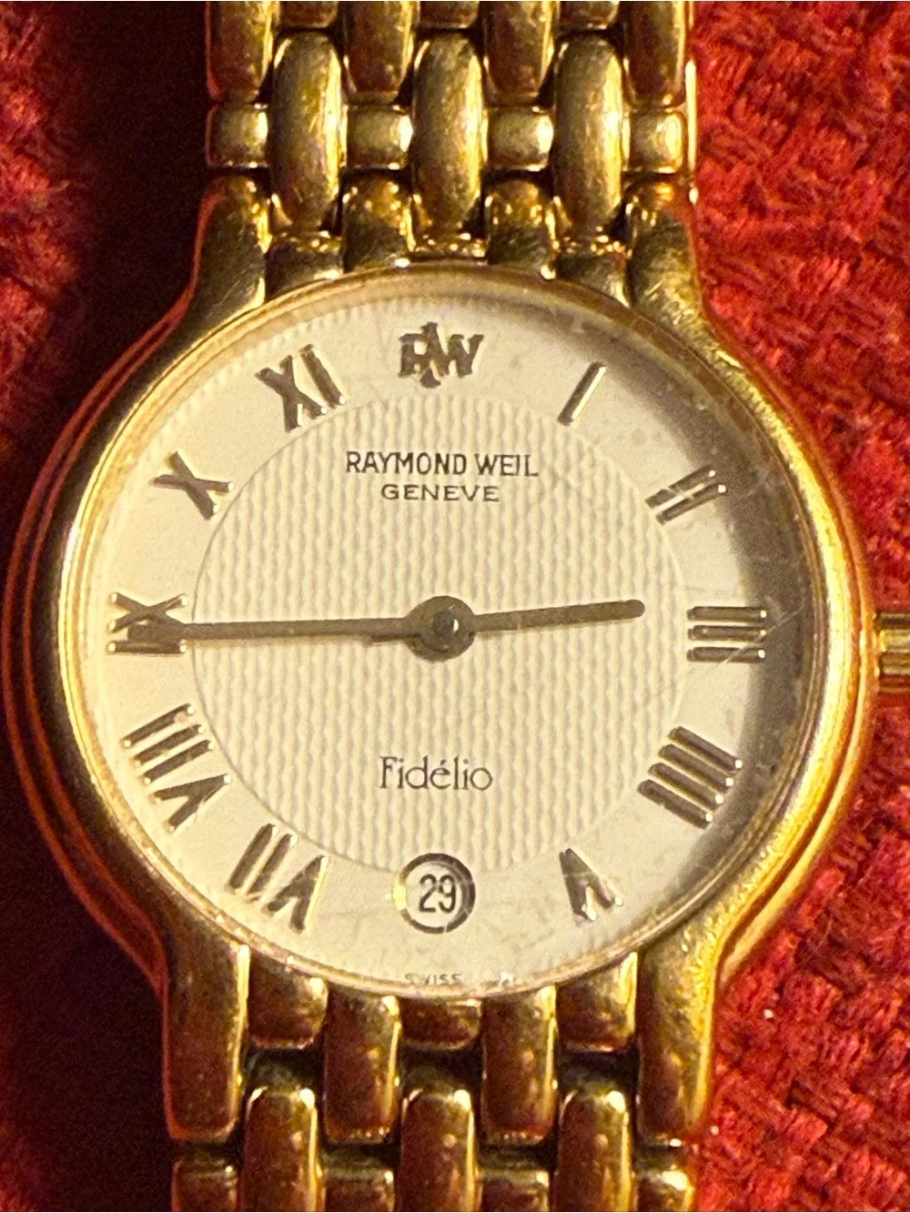 Vintage Women’s Raymond Weil Fidelio 18k Gold Electroplated Swiss Quartz Watch